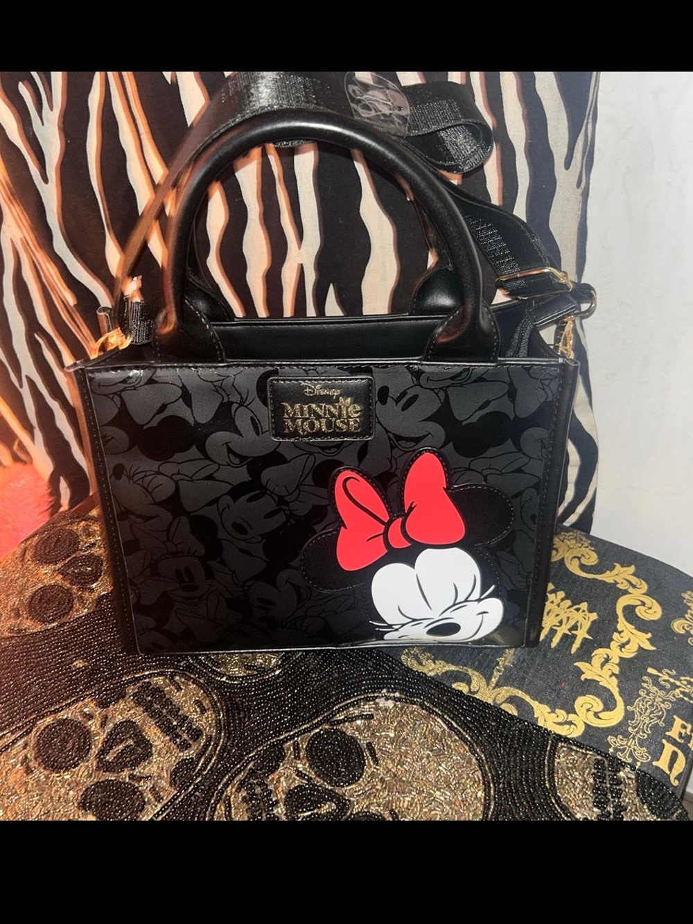 Disney Minnie Mouse Tote bag with crossbody strap - Picture 8 of 11